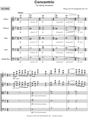 Concentric - String Quintet Score