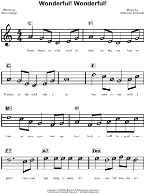 Wonderful! Wonderful! by Johnny Mathis - Sheet Music