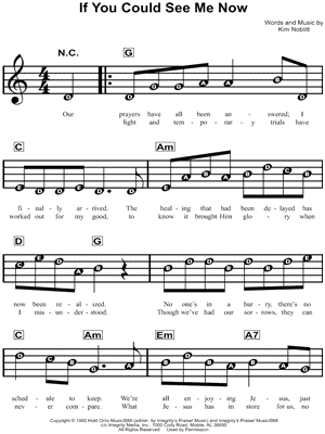 If You Could See Me Now by Truth - Sheet Music