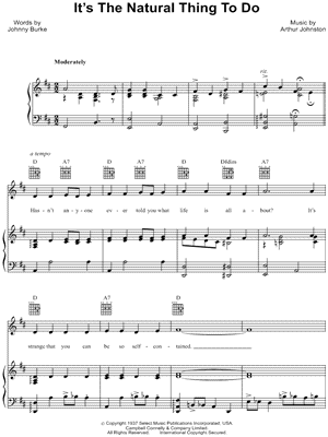 It's The Natural Thing To Do