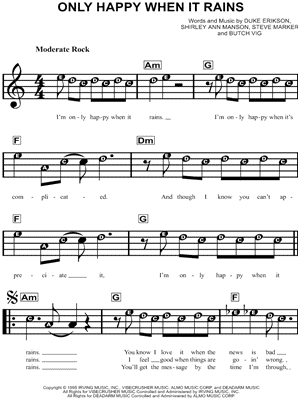 Only Happy When It Rains