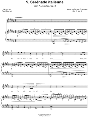 7 Mélodies, Op. 2: V. Sérénade italienne