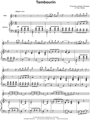 Tambourin - Flute & Piano