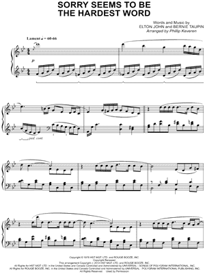 Sorry Seems To Be The Hardest Word