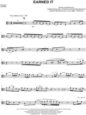 Earned It (Fifty Shades of Grey) - Viola