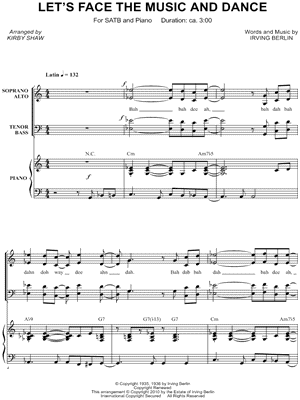 Let's Face the Music and Dance by Irving Berlin - Sheet Music