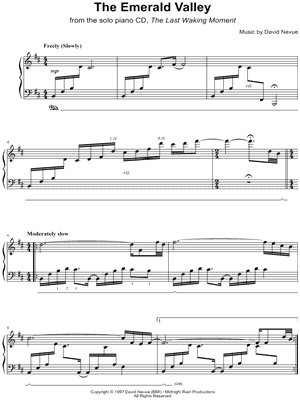 The Emerald Valley by David Nevue - Sheet Music
