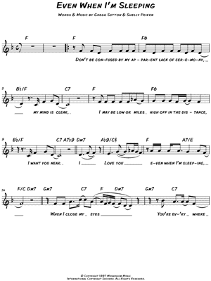 Even When I'm Sleeping by Leonardo's Bride - Sheet Music