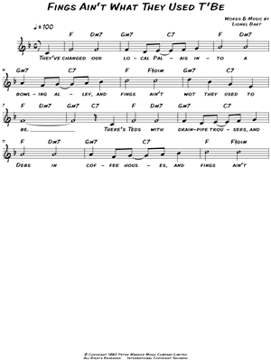 Fings Ain't What They Used T'Be