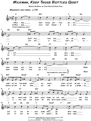 Milkman, Keep Those Bottles Quiet