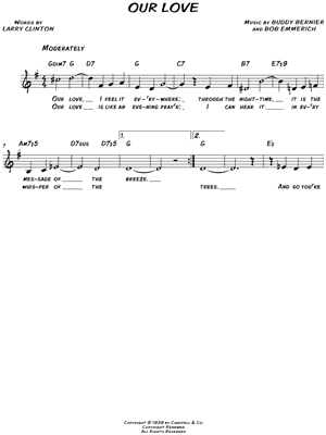 Our Love by Frank Sinatra - Sheet Music