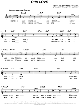Our Love by Al Jarreau - Sheet Music