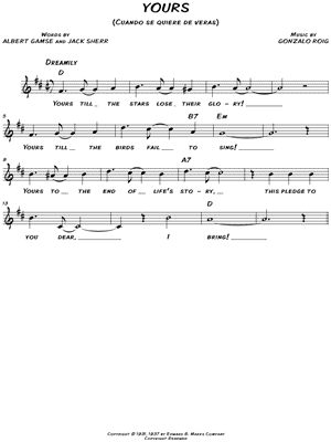 Yours (Cuando Se Quiere De Veras)