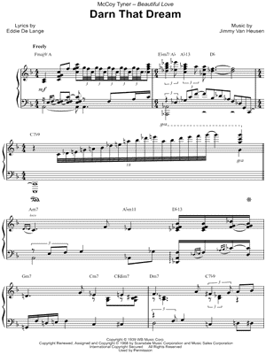 Darn That Dream by McCoy Tyner - Sheet Music