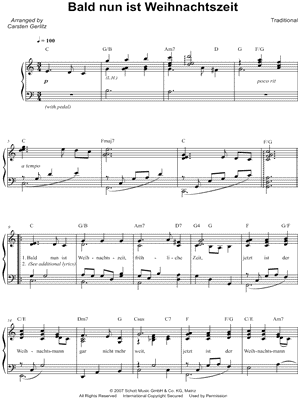 Bald nun ist Weihnachtszeit