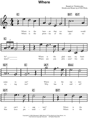Where by The Platters - Sheet Music
