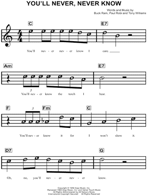 You'll Never, Never Know