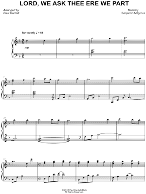 Lord, We Ask Thee Ere We Part by Paul Cardall - Sheet Music