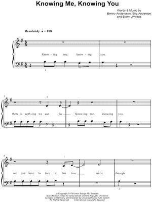 Knowing Me, Knowing You