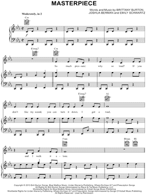 Masterpiece by Jessie J - Sheet Music