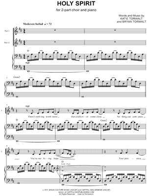 Holy Spirit by Francesca Battistelli - Sheet Music