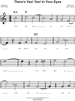 There's Yes! Yes! In Your Eyes