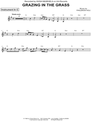 Grazing in the Grass - C Instrument