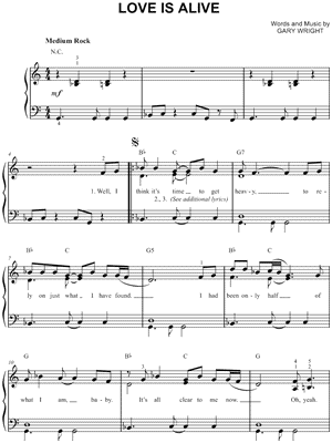 Love Is Alive by 3rd Party - Sheet Music