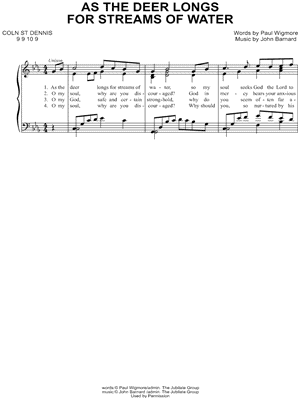 As the Deer Longs for Streams of Water