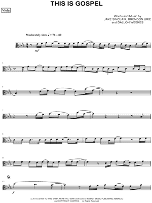 This Is Gospel - Viola