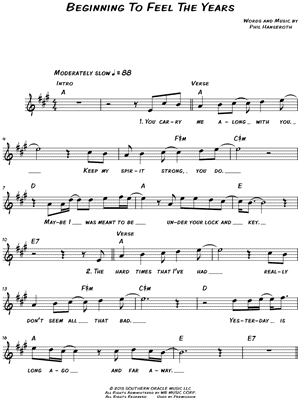 Beginning to Feel the Years