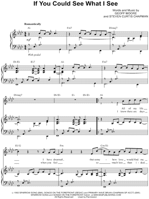 If You Could See What I See by Geoff Moore & The Distance - Sheet Music