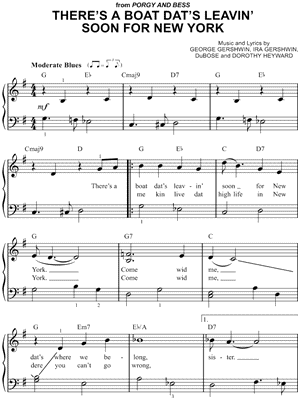 THERE'S A BOAT DAT'S LEAVIN' SOON FOR NEW YORK