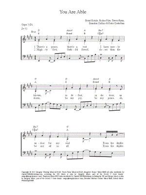You Are Able by Travis Ryan - Sheet Music