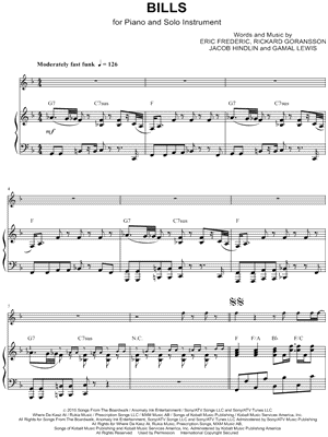 Bills - Piano Accompaniment