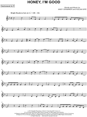 Honey, I'm Good - F Instrument