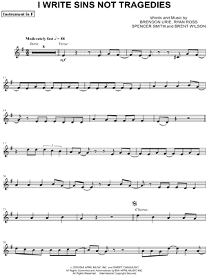 I Write Sins Not Tragedies - F Instrument