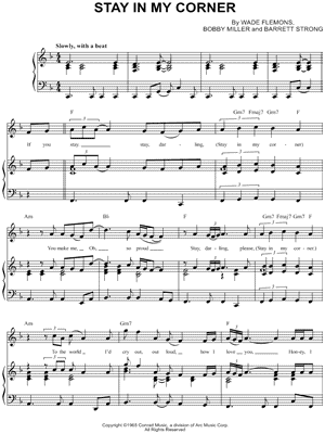 Stay In My Corner by The Dells - Sheet Music