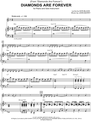 Diamonds Are Forever from James Bond 007: Diamonds Are Forever - Sheet Music