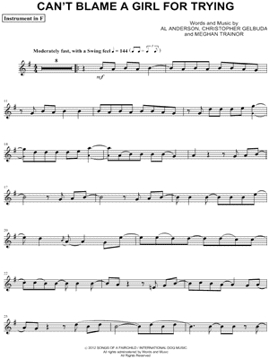 Can't Blame a Girl for Trying - F Instrument