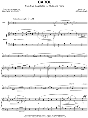 Carol - Flute & Piano