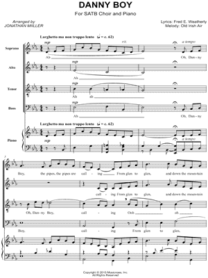 Danny Boy by Jonathan Miller - Sheet Music