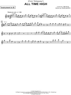 All Time High from James Bond 007: Octopussy - Sheet Music