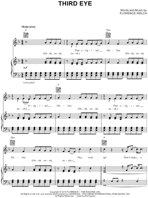 Third Eye by Florence + the Machine - Sheet Music