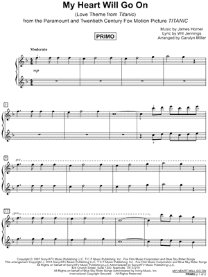 My Heart Will Go On by Celine Dion - Sheet Music