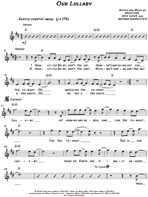Our Lullaby by MercyMe - Sheet Music