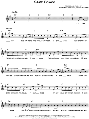 Same Power by Jeremy Camp - Sheet Music