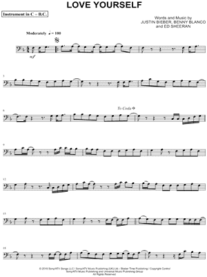 Love Yourself - Bass Clef Instrument