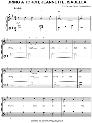 Bring a Torch, Jeannette, Isabella