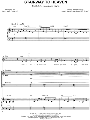Stairway to Heaven by Led Zeppelin - Sheet Music